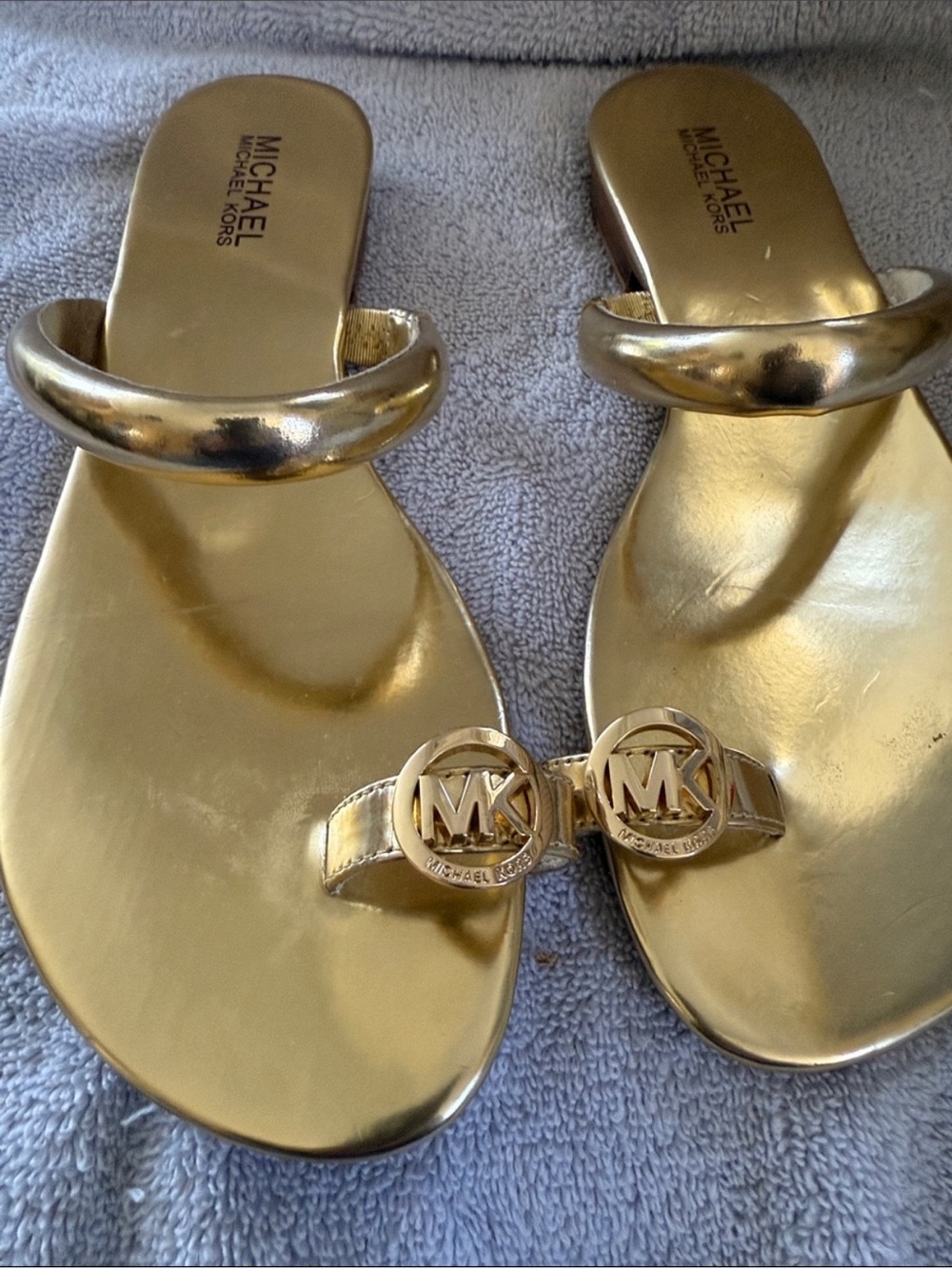 Michael Kors Vera Toe-Ring Slip-On Flat Sandals Womens 9.5 - Picture 3 of 10